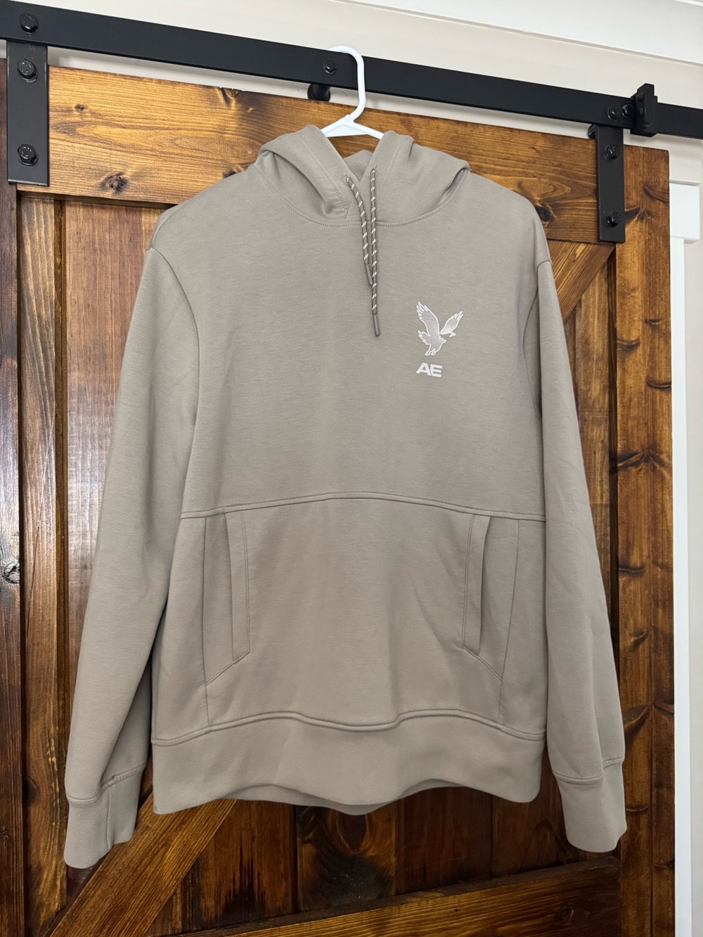 American Eagle AE Men’s Medium Pullover Hoodie Tan Taupe
